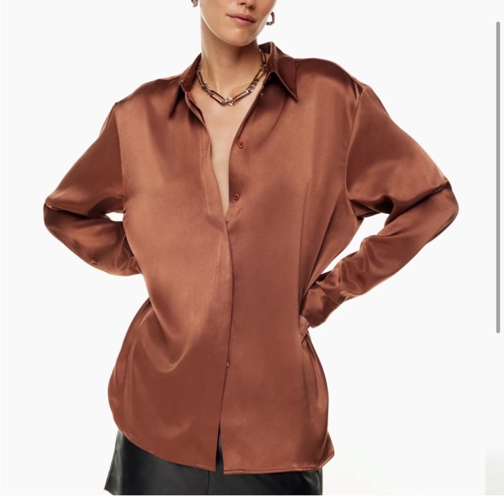Aritzia Satin Buttondown